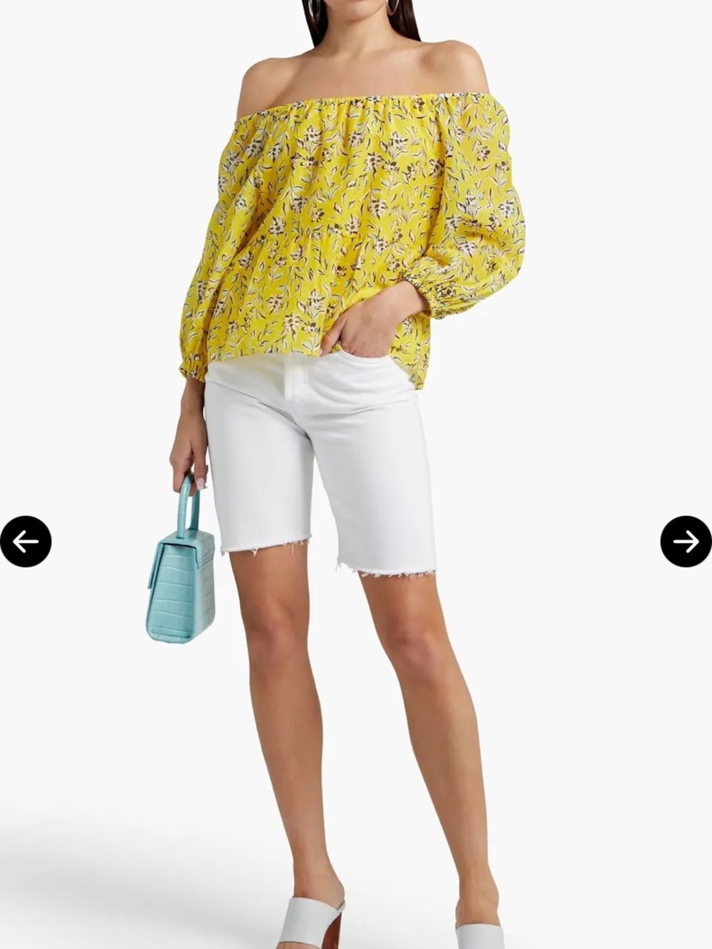 Alice + Olivia Alta Off-The Shoulder Floral-Print Cotton And Silk-Blend Top